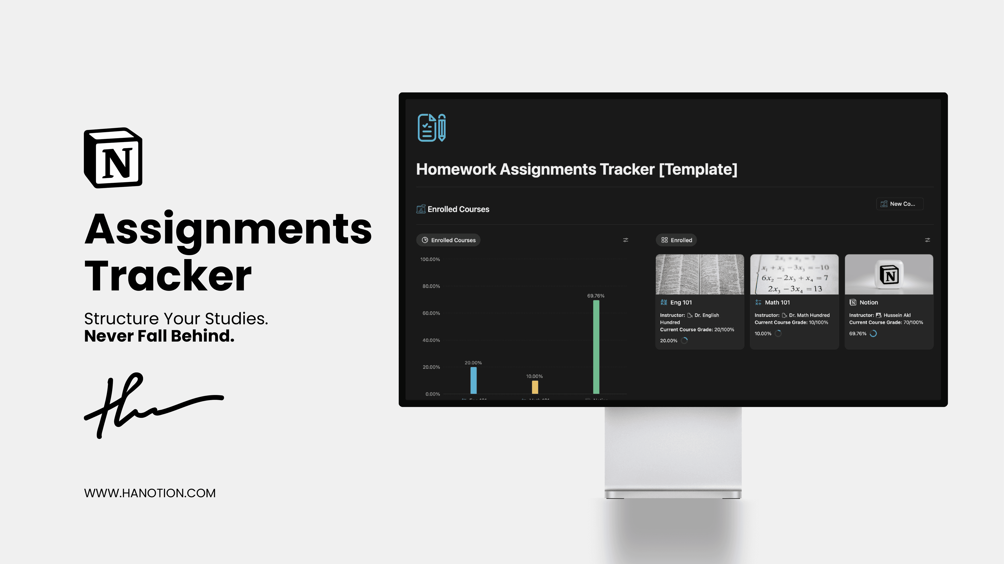 Homework Assignments Tracker Template preview