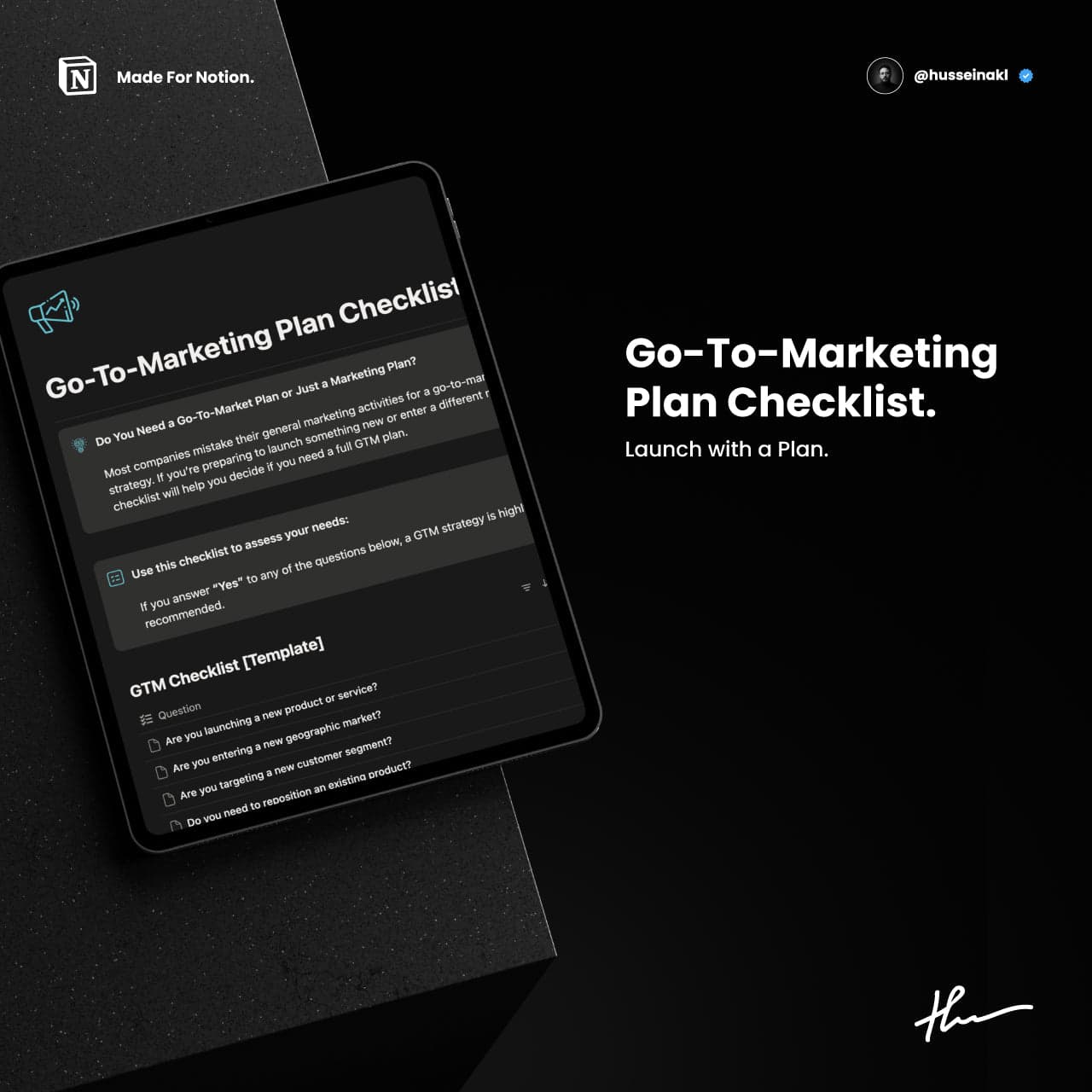 Go-To-Marketing Plan Checklist card image