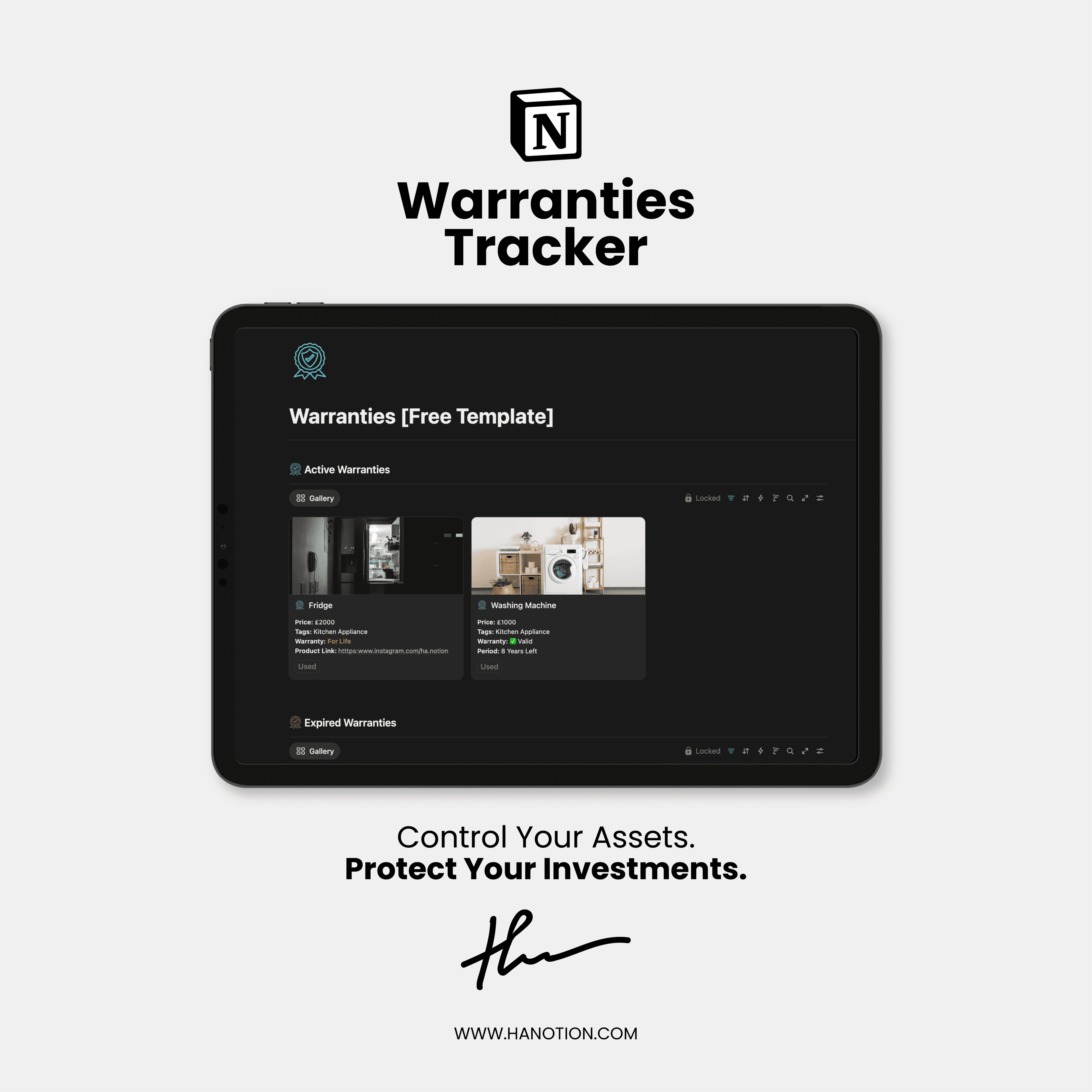 Warranties Tracker Template card image